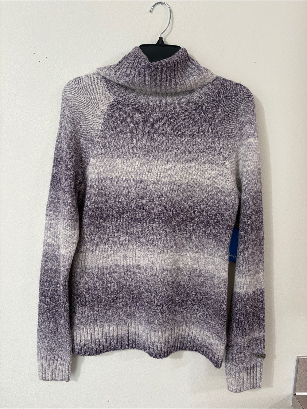 NWT Columbia Purple Ombré Hombre ll Turtleneck Long Sleeve Sweater Size S